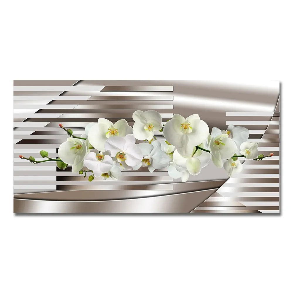 * Featured Sale * Vintage Retro Floral Wide Format Wall Art Fine Art Canvas Prints Modern Botanical Pictures For Living Room Bedroom Art Decor