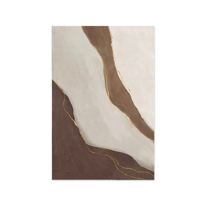 Modern Geomorphic Abstract Wall Art Fine Art Gray Beige Brown Canvas Prints Pictures For Living Room Contemporary Home Interior Decor