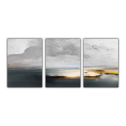 Sunset Lake Landscape Abstract Wall Art Fine Art Canvas Prints Pictures For Modern Apartment Living Room Home Office Art Decor