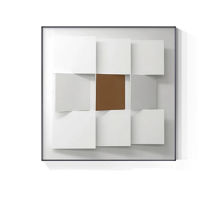 Modern Architectural Abstract 3D Effect Wall Art Fine Art Canvas Print Pictures For Living Room Bedroom Contemporary Home Decor