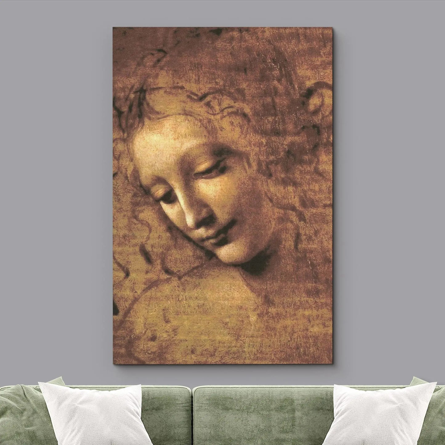 Classic Painting Vitruvian Man, Study of Proportions by Leonardo da Vinci Fine Art Canvas Print Famous Paintings Wall Art Home Office Decor