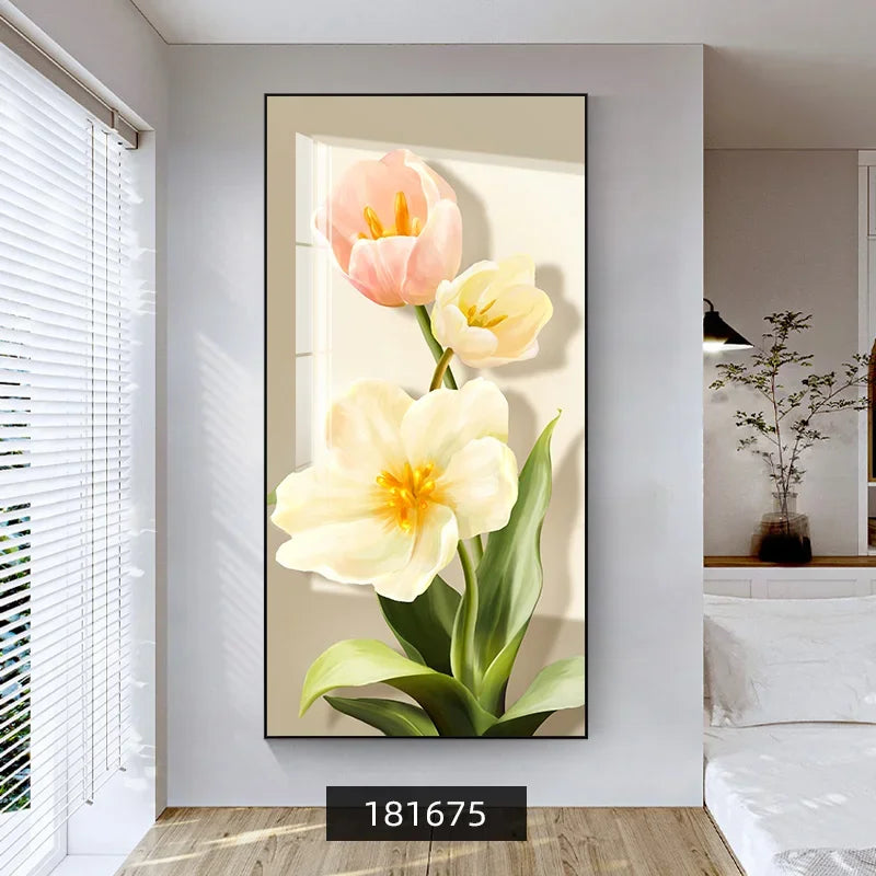 Summer Flowers Colorful Floral Wall Art Fine Art Canvas Prints Modern Botanical Pictures For Living Room Dining Room Foyer Art Decor 2025 05