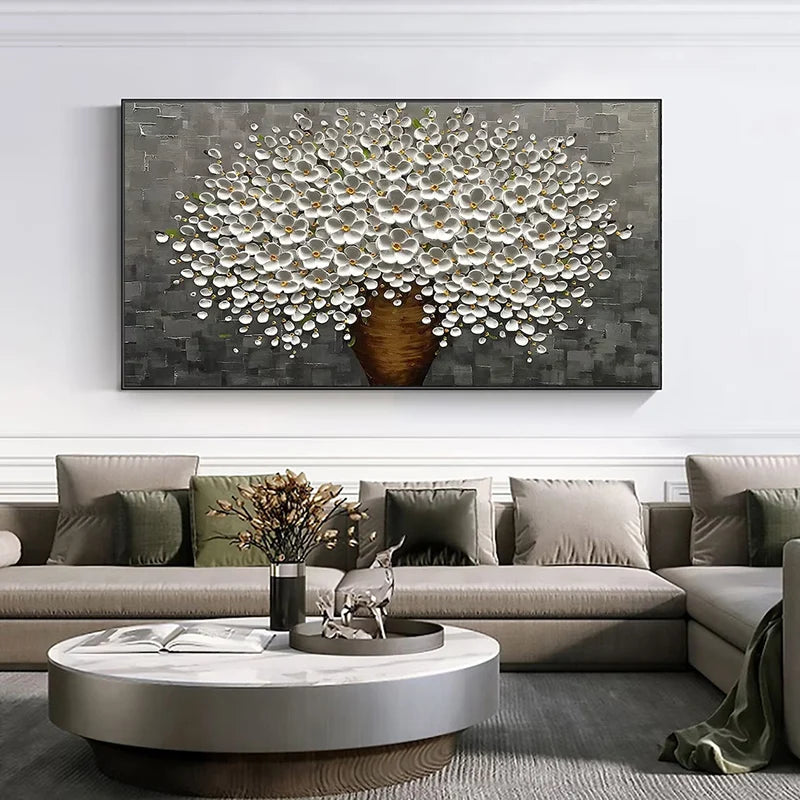 Modern Abstract Flower Tree Wall Art Fine Art Canvas Prints Large Sizes Pictures For Living Room Bedroom Home Office Art Decor