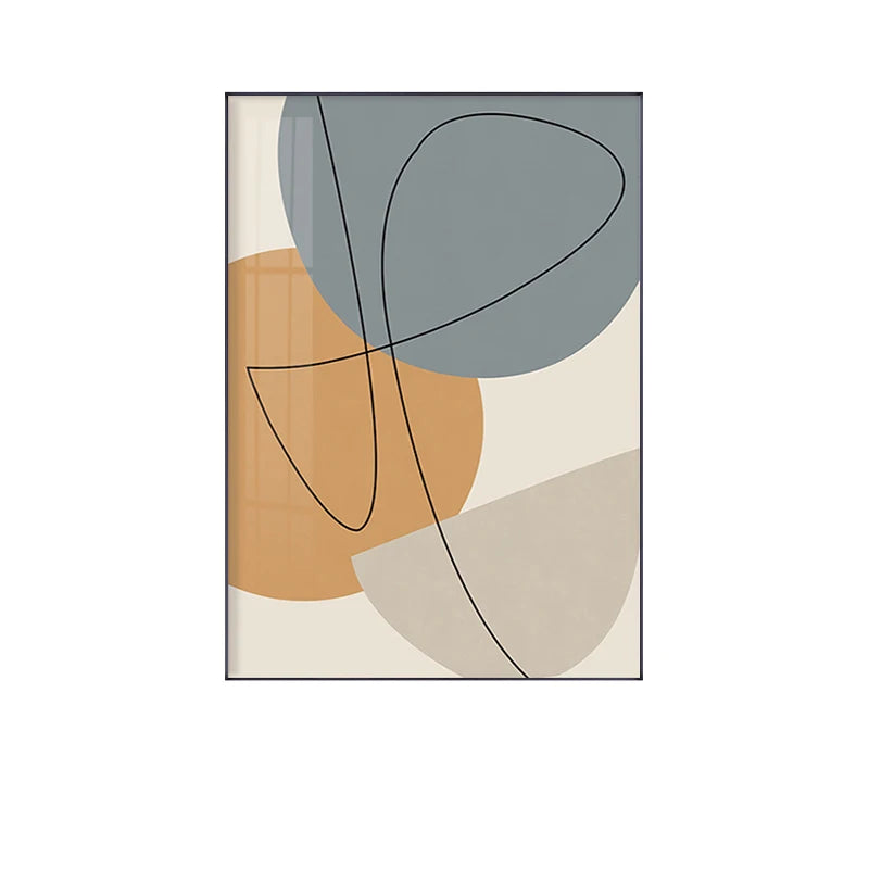 Earthy Tones Modern Abstract Geometric Wall Art Fine Art Canvas Prints Pictures For Living Room Dining Room Contemporary Home Decor