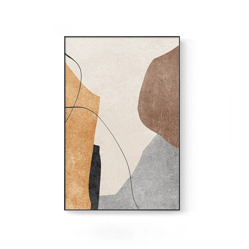 Minimalist Neutral Tones Scandinavian Abstract Wall Art Fine Art Canvas Prints Pictures For Modern Apartment Living Room Home Office Art Decor 2025