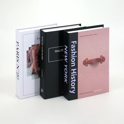 Set of 3Pcs Designer Fashion Faux Books – Decorative Designer Book Props for Coffee Table, Living Room, Hotel Room, Club &amp; Villa Decor