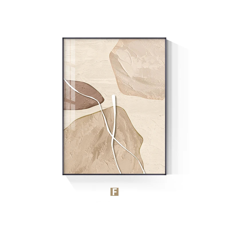 Earthy Tones Nordic Zen Stones Wall Art Fine Art Canvas Prints Pictures For Modern Apartment Living Room Bedroom Art For Contemporary Interiors 2025