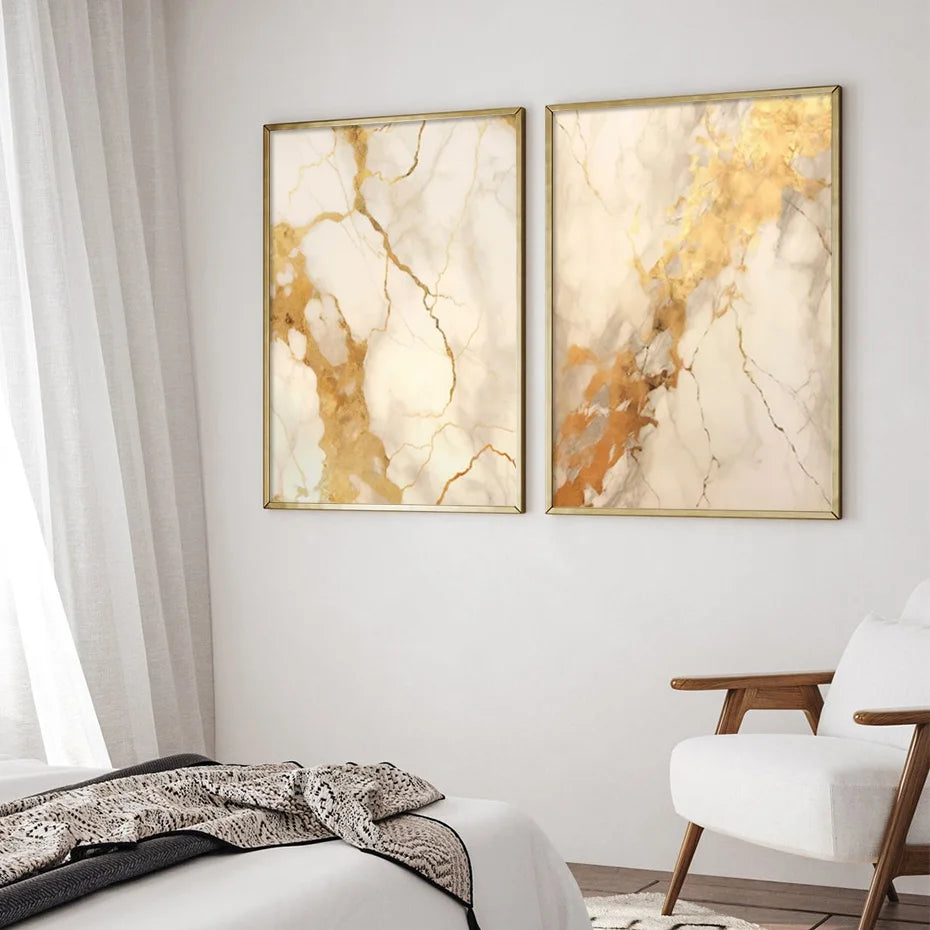 Modern Black Beige Golden Liquid Marble Print Abstract Wall Art Fine Art Canvas Prints Pictures For Living Room Bedroom Art Decor