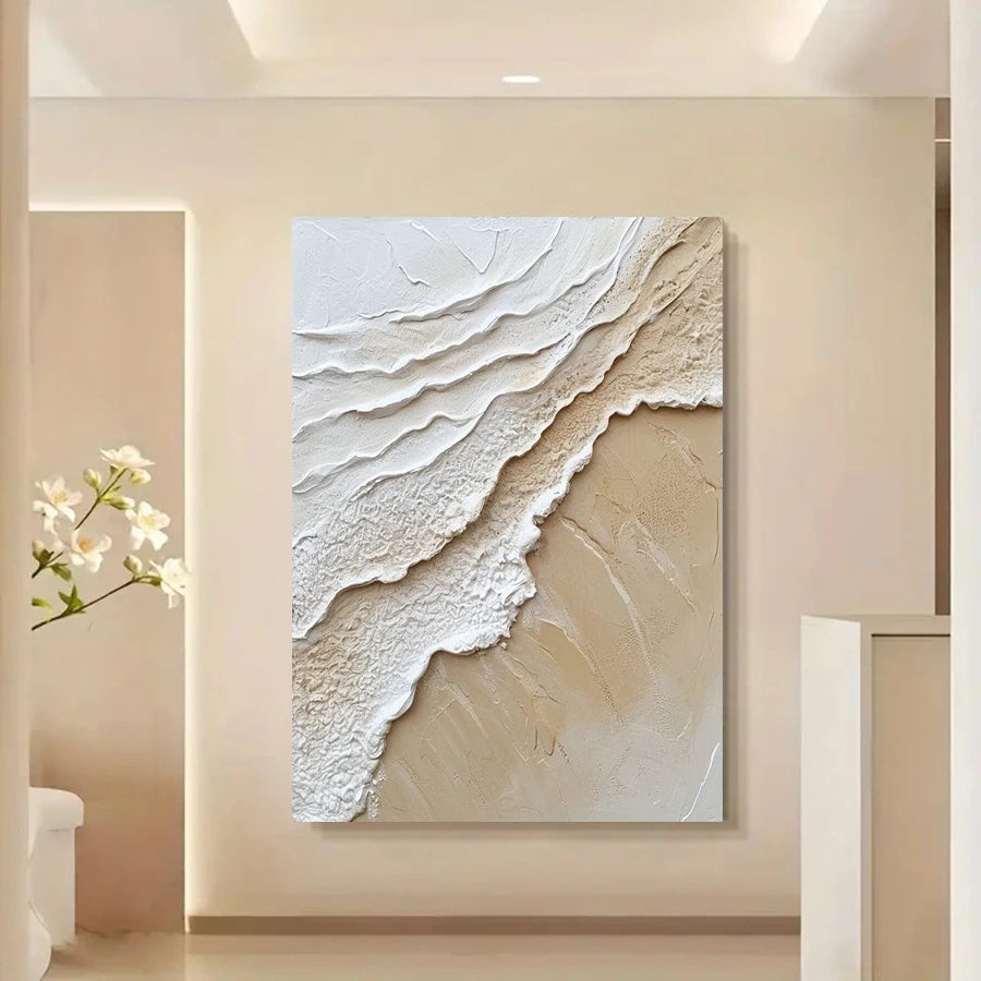 Ocean Wave Sea Surf Wall Art Fine Art Canvas Prints Abstract Shoreline Seascape Pictures For Modern Apartment Living Room Reception Room Foyer Art Decor 2025