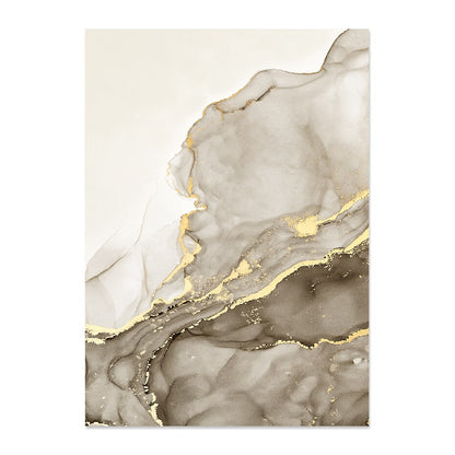 Modern Abstract Black Beige Liquid Marble Wall Art Fine Art Canvas Prints Pictures For Living Room Bedroom Light Luxury Home Decor
