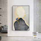 Modern Abstract Nordic Zen Pebbles Wall Art Fine Art Canvas Prints Neutral Tones Geomorphic Design Pictures For Contemporary Interiors