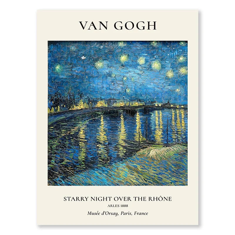 Famous Artists Vintage Classics Wall Art Fine Art Canvas Prints Colorful Gallery Wall Decor Pictures For Living Room