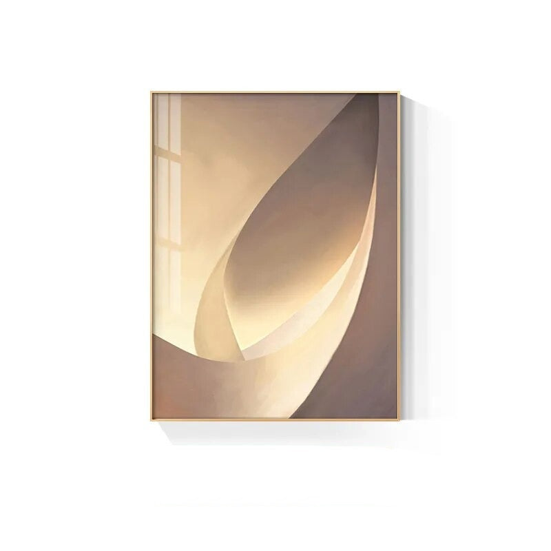 Abstract Terracotta Curves Modern Minimalist Wall Art Fine Art Canvas Prints Pictures For Living Room Hotel Room Contemporary Interior Design