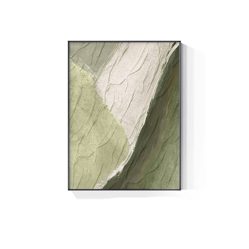 Earthy Colors Abstract Minimalist Green Brown Beige Wall Art Fine Art Canvas Prints Pictures For Modern Apartment Living Room Dining Room