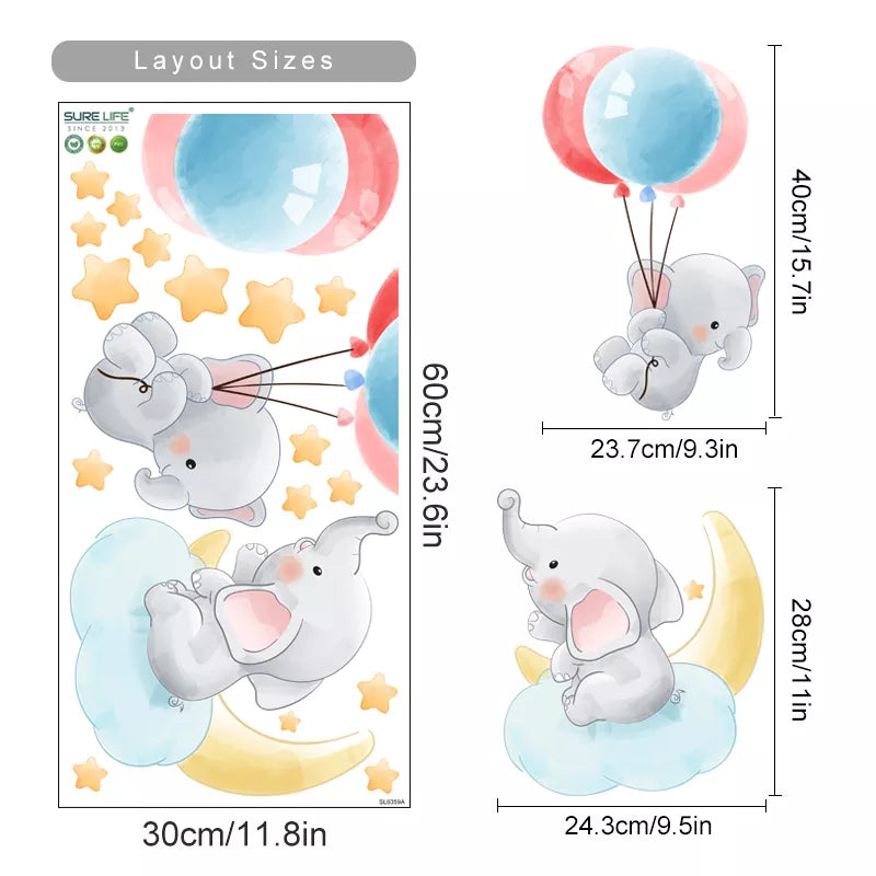 Cute Personalized Baby's Name Wall Sticker For Baby Boys & Girl Pink Blue Removable Peel & Stick PVC Wall Decal For Creative DIY Kid's Room Decor