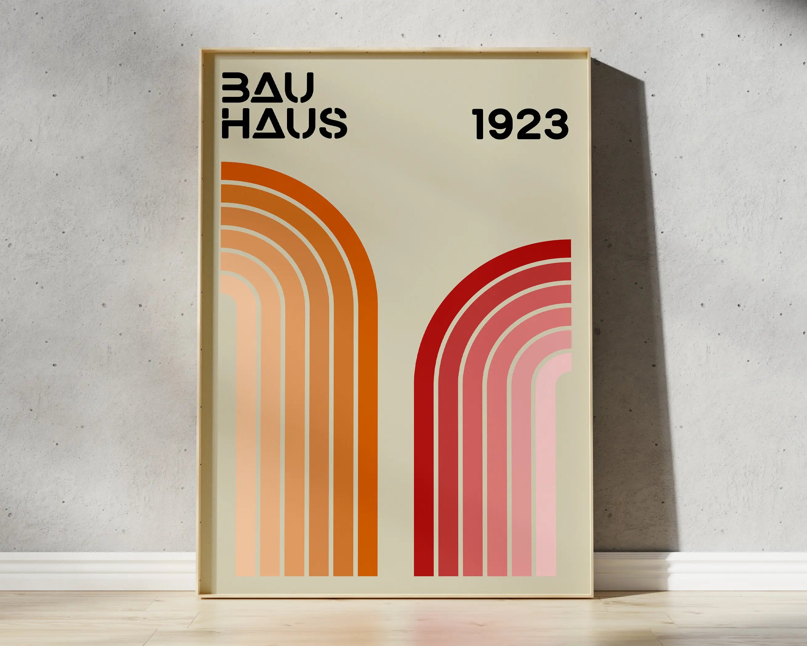 Coloful Vintage Retro Geometric Abstract Bauhaus Expo Art Gallery Poster Wall Art Fine Art Canvas Prints Pictures For Living Room Home Office Decor