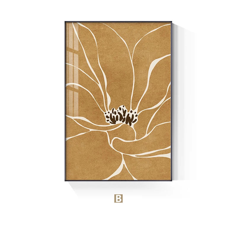 Big Floral Abstract Botanical Wall Art Fine Art Canvas Prints Pictures For Modern Apartment Living Room Dining Room Contemporary Foyer Art Decor