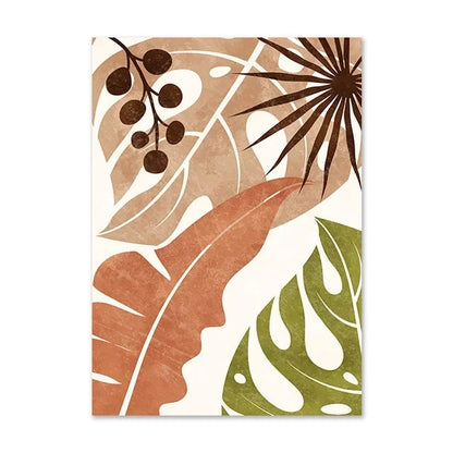 Abstract Bohemian Botanical Still Life Wall Art Fine Art Canvas Prints Gallery Wall Pictures For Modern Living Room Dining Room Art Decor