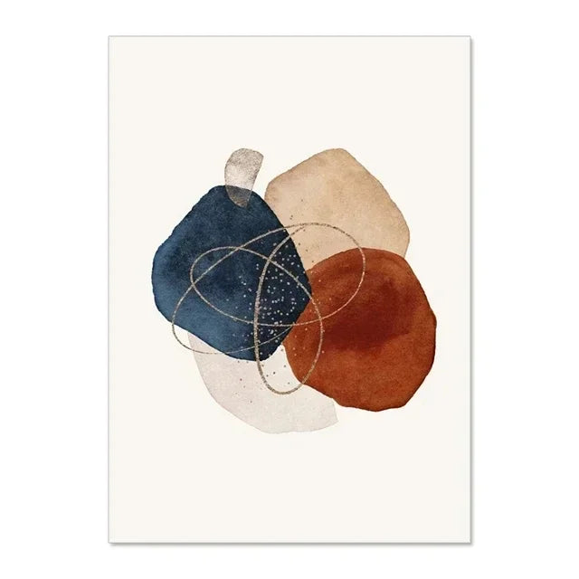 Nordic Abstract Biomorphic Geometric Wall Art Fine Art Canvas Prints Colorful Pictures For Living Room Bedroom Art For Modern Interior Decor