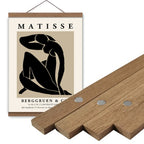 Modern Natural Wood Picture Frames Magnetically Clamps Canvas In Place Simple Canvas Scroll Hanging Frame For Canvas Print Wall Decor