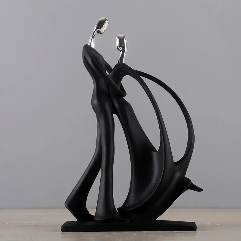 Abstract Dancers Figurine Statues Creative Arts Ornaments For Living Room Coffee Table Mantelpiece Resin Statuettes For Contemporary Home Decor