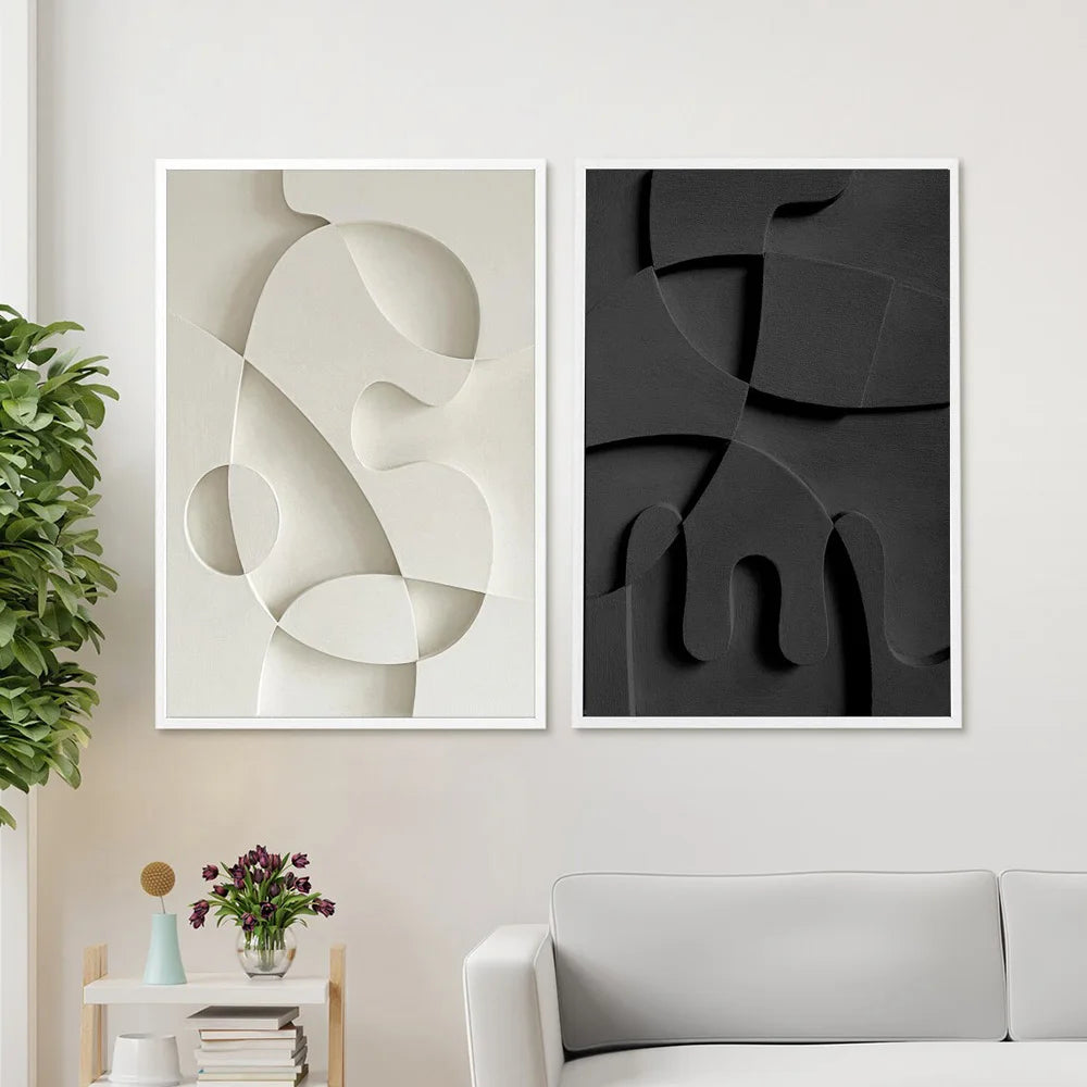 Abstract Minimalist 3d Design Wall Art Fine Art Canvas Prints Pictures For Modern Apartment Living Room Dining Room Home Office Decor