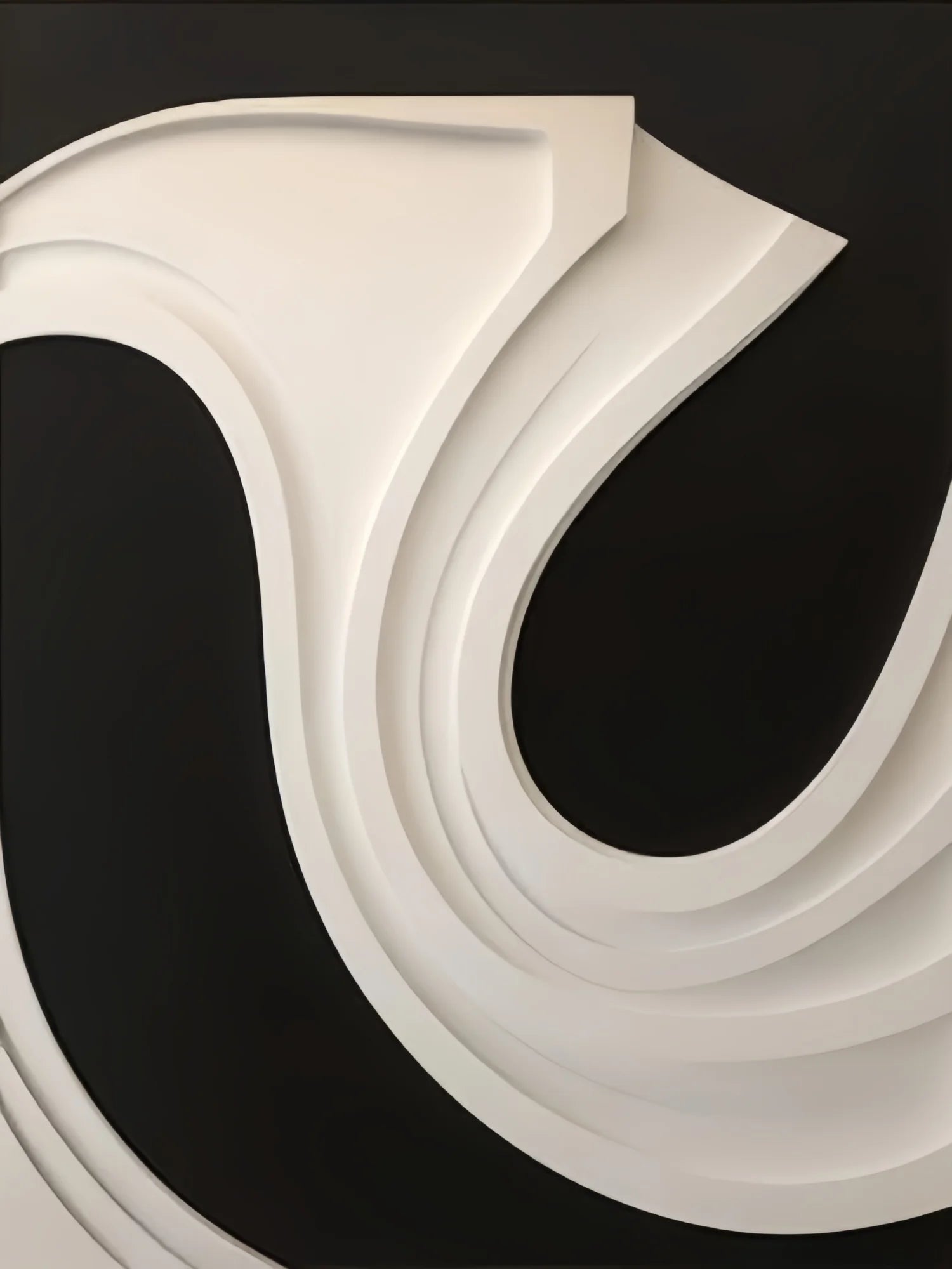 Modern Abstract Flowing Wavy Design Wall Art Fine Art Canvas Print Picture For Entryway Foyer Living Room Art Decor