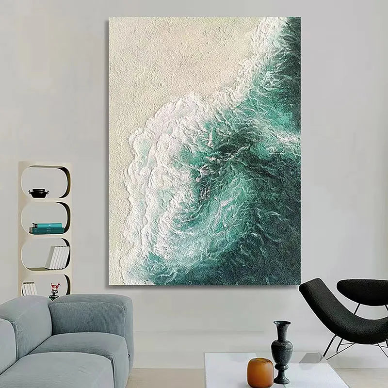 Abstract Sea Surf Coastal Wall Art Fine Art Canvas Prints Beach Landscape Ocean Waves Seascape Pictures For Living Room