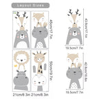 Cute Lion Giraffe Reindeer & Friends Wall Decals Removable Peel & Stick Wall Stickers High Quality Nursery Vinyl For Creative DIY Wall Decor