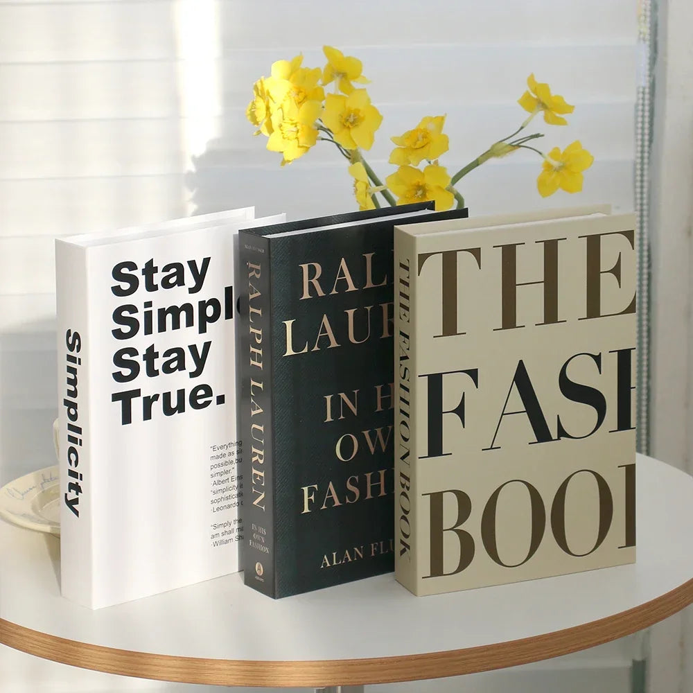 Set of 3Pcs Designer Fashion Faux Books – Decorative Designer Book Props for Coffee Table, Living Room, Hotel Room, Club &amp; Villa Decor