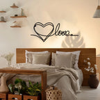 Metal Love Heart 3d Wall Decoration For Bedroom Living Room Cute Modern Home Art Decor