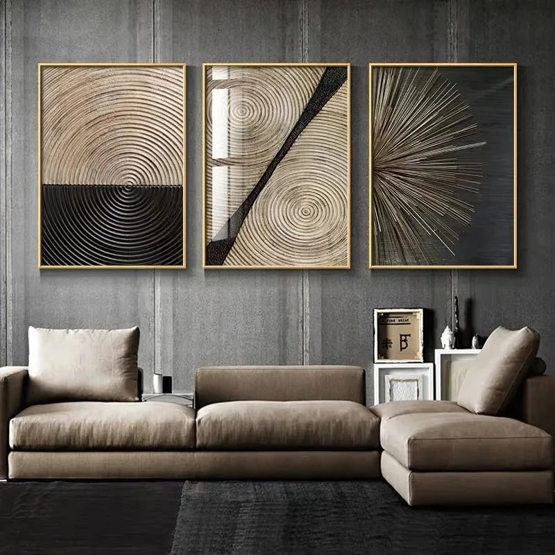 Natural Abstract Wood Tree Rings Wall Art Fine Art Canvas Prints Pictures For Living Room Dining Room Home Office Art Decor