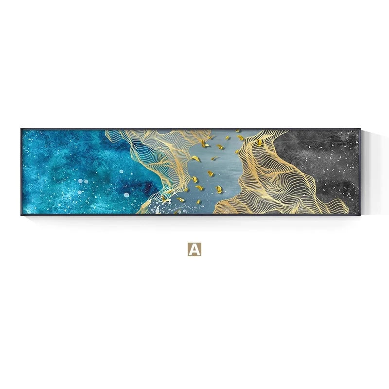 Auspicious Abstract Light Luxury Colorful Wide Format Wall Art Fine Art Canvas Prints Pictures For Above The Sofa Art For Above The Bed