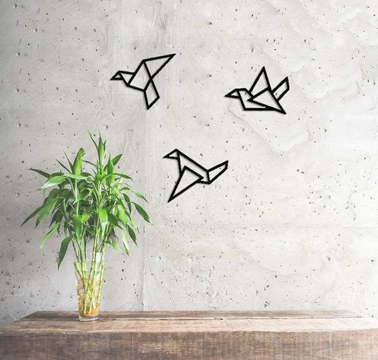 * Featured Sale * Set of 3Pcs Iron Geometric Birds 3d Wall Decoration For Nordic Living Room Dining Room Bedroom Wall Decor