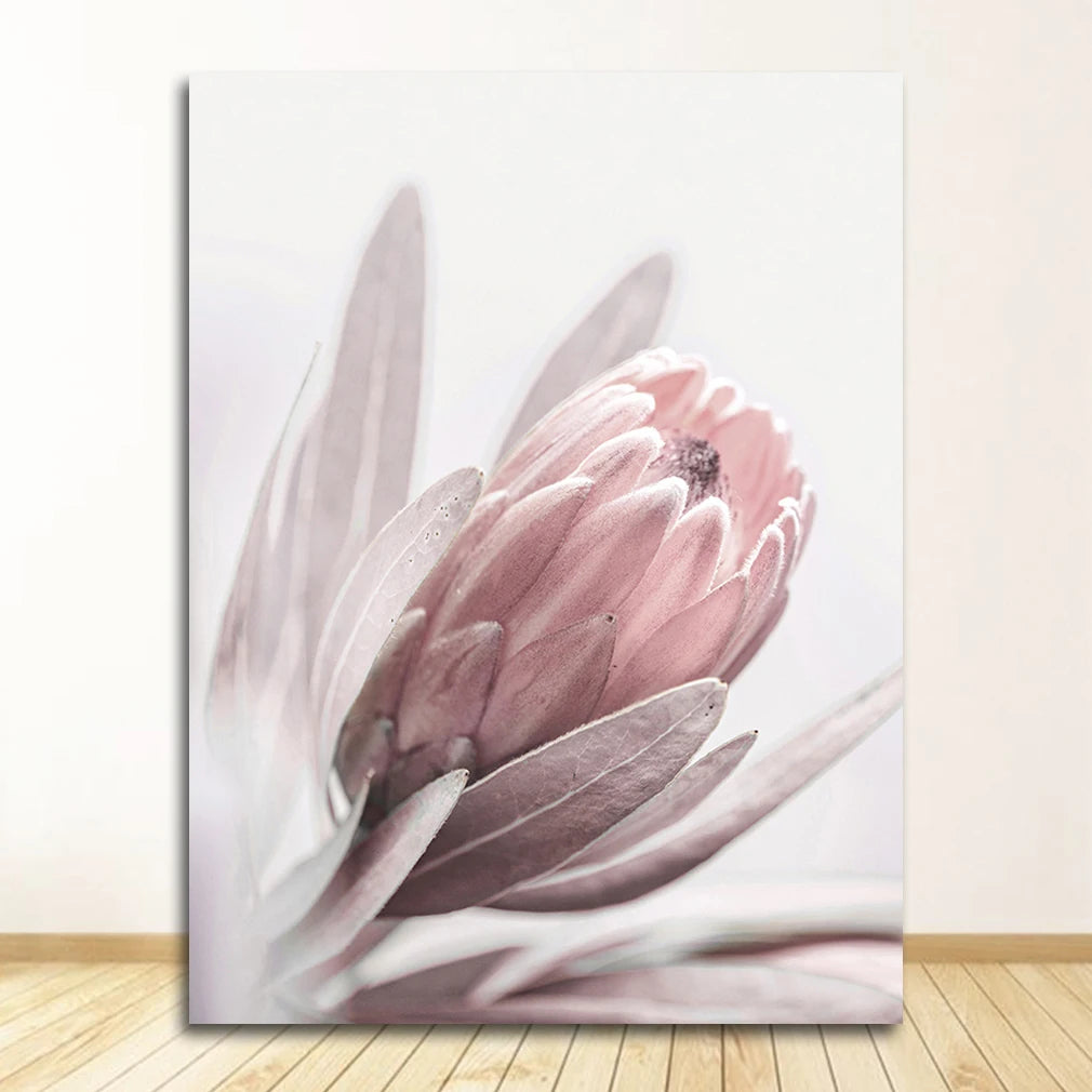 Minimalist Pink Floral Wall Art Fine Art Canvas Prints Modern Botanical Pictures For Living Room Dining Room Bedroom Art Decor 2025