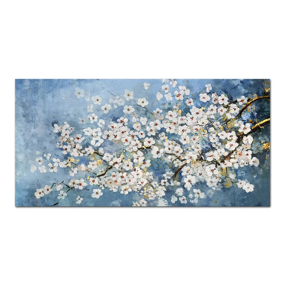 * Featured Sale * Vintage Retro Floral Wide Format Wall Art Fine Art Canvas Prints Modern Botanical Pictures For Living Room Bedroom Art Decor