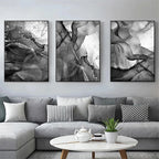 Set of 3Pcs Modern Gray Black and White Marble Canvas Painting Wall Art Print Abstract Posters And Prints Nordic Wall Pictures Bedroom Decor