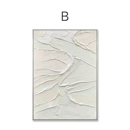 * Hand Painted * Large Format White Minimalist Abstract Wall Art Textured Thick Brushed Acrylic Painting On Canvas Modern Art For Contemporary Interiors