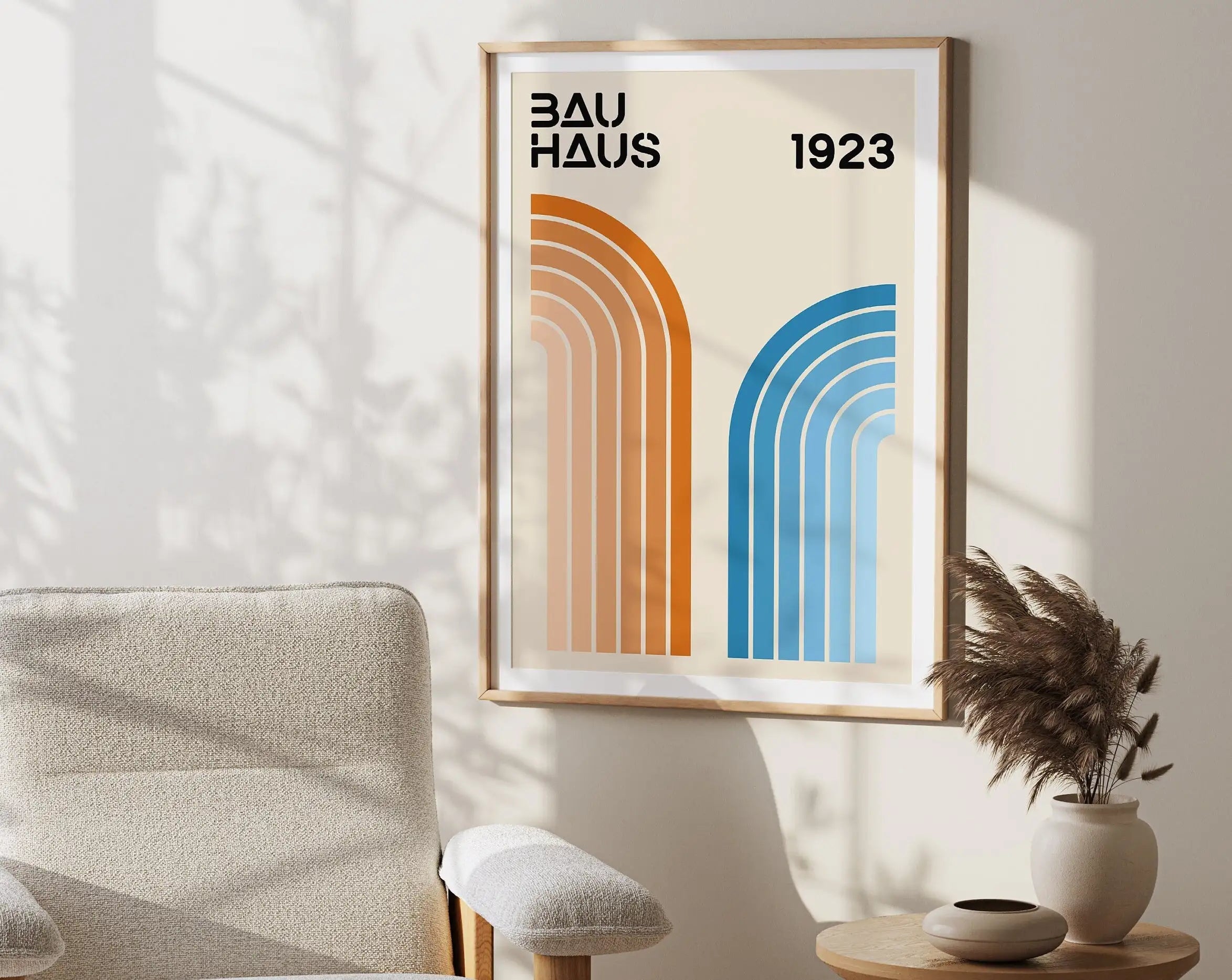 Coloful Vintage Retro Geometric Abstract Bauhaus Expo Art Gallery Poster Wall Art Fine Art Canvas Prints Pictures For Living Room Home Office Decor