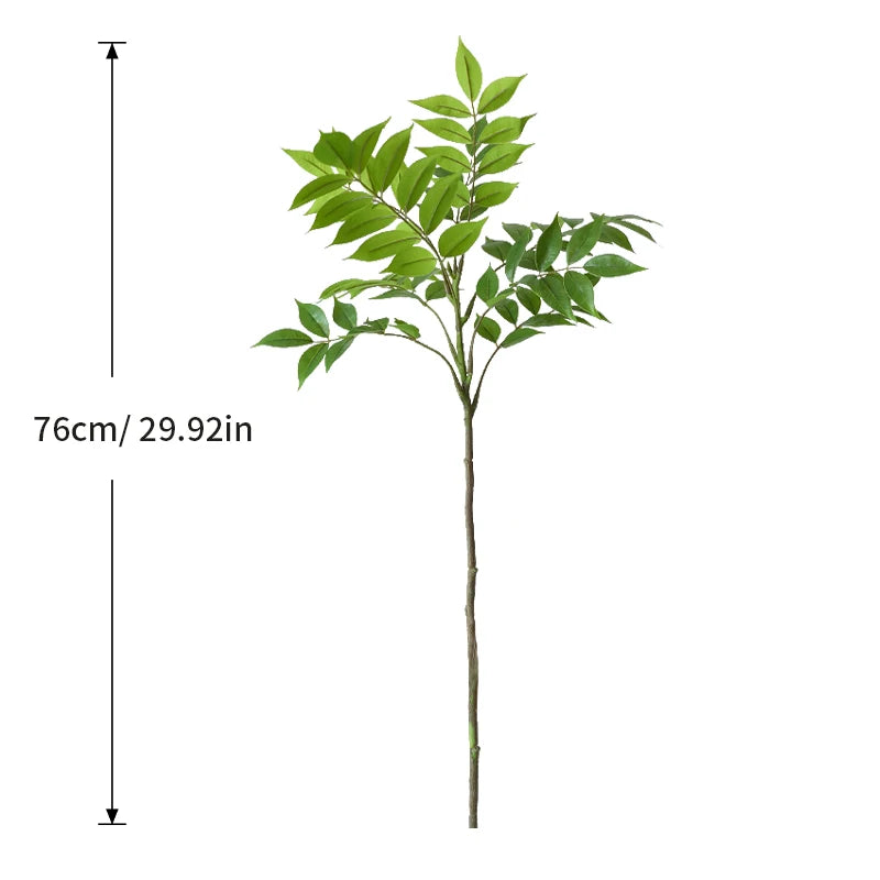Large Artificial Tree Green Leaves Plant For Modern Interior Design Faux House Plant For Living Room Dining Room Home Office Decor 76-140cm