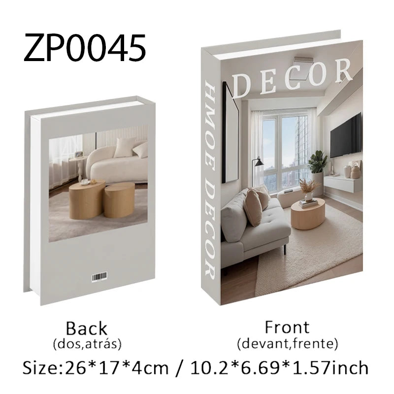 Trendy Chic Faux Books – Decorative Book Storage Boxes with Stylish Covers for Coffee Table Scandinavian Style Contemporary Home Décor