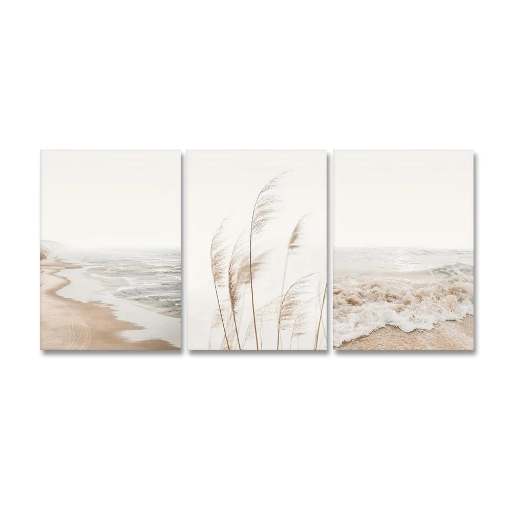 * Featured Sale * Minimalist Coastline Seascape Landscape Wall Art Fine Art Canvas Prints Pictures Of Calm For Living Room Bedroom Home Decor