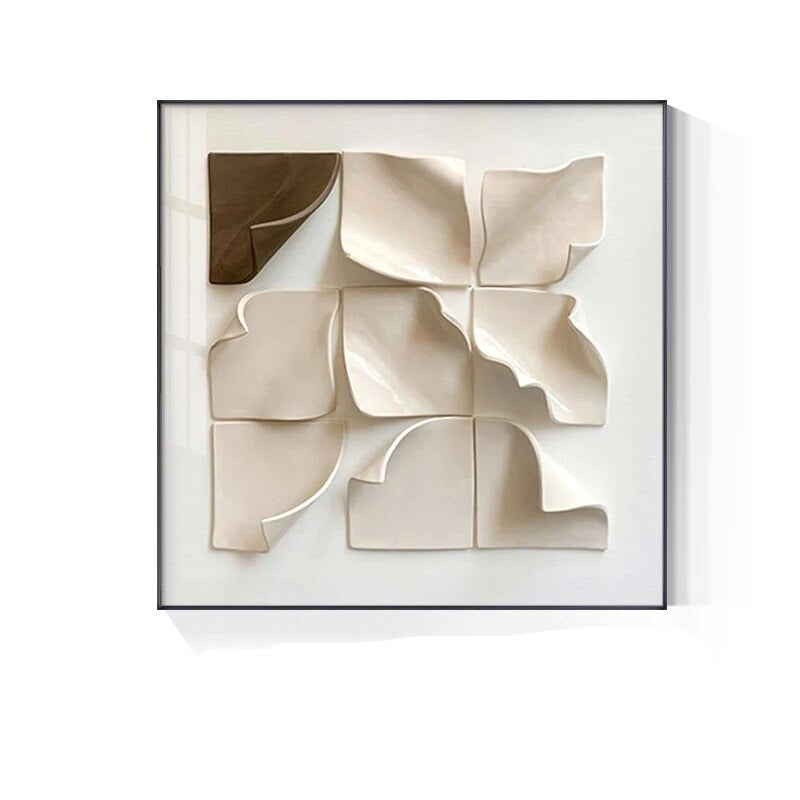 Modern Architectural Abstract 3D Effect Wall Art Fine Art Canvas Print Pictures For Living Room Bedroom Contemporary Home Decor