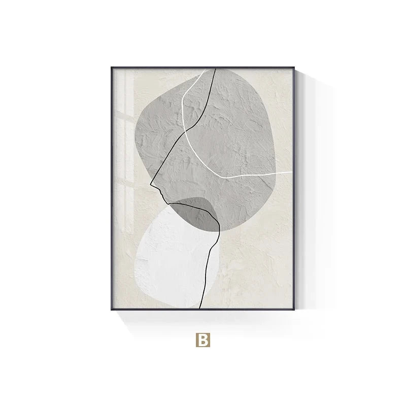 Modern Abstract Zen Pebbles Wall Art Fine Art Canvas Prints Neutral Colors Nordic Posters Pictures For Living Room Bedroom Art Decor