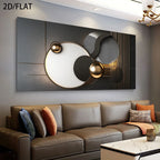 Modern Aesthetics Abstract Geometric Abstract Wall Art Fine Art Canvas Print For Contemporary Interiors & Sophisticated Home Decor