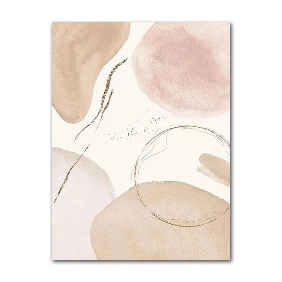 Neutral Colors Beige Biomorphic Abstract Wall Art Fine Art Canvas Prints Pictures For Living Room Dining Room Nordic Art For Bedroom 2025