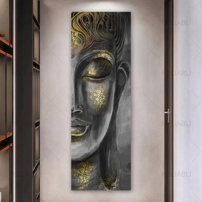 Tall Format Buddha Poster Wall Art Fine Art Canvas Prints Inspirational Pictures For Entrance Hall Living Room Spa Home Office Art Decor