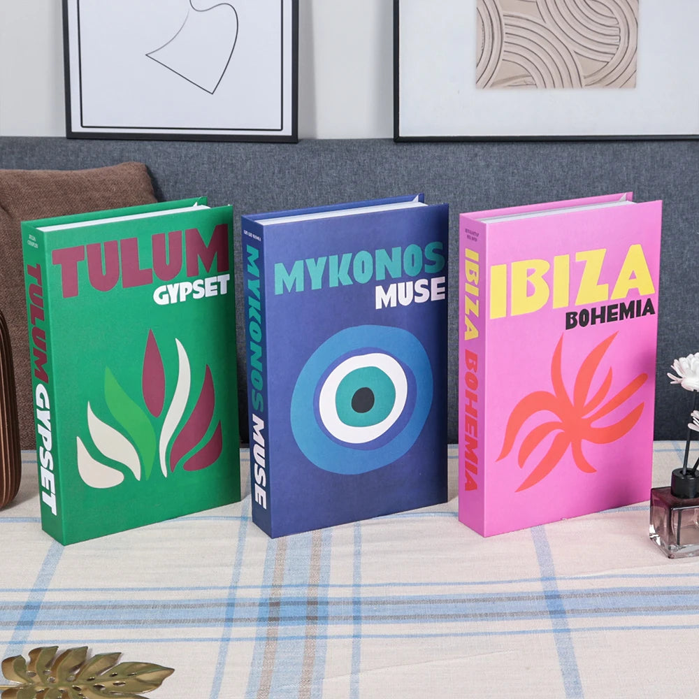 Set of 3Pcs Designer Fashion Faux Books – Decorative Designer Book Props for Coffee Table, Living Room, Hotel Room, Club &amp; Villa Decor