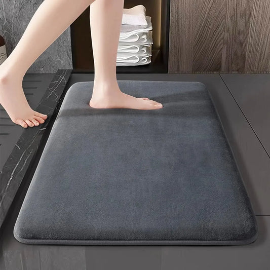 Ultra Absorbent Nordic Bath Mat Shower Room Floor Mat Super Anti-Slip Cushioned Soft Velvet Shower Mat For Washroom