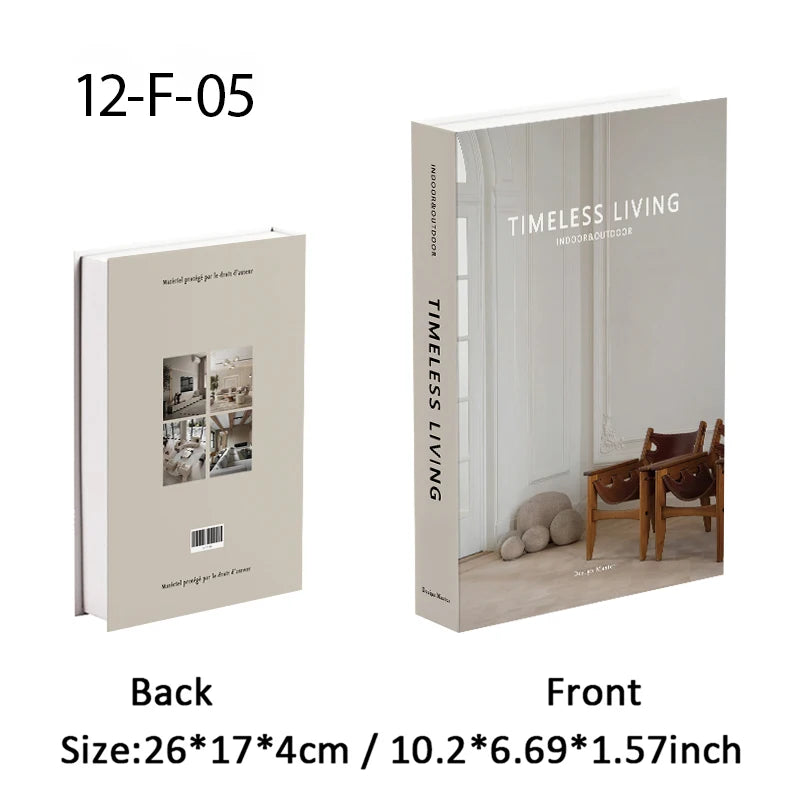 Trendy Chic Faux Books – Decorative Book Storage Boxes with Stylish Covers for Coffee Table Scandinavian Style Contemporary Home Décor